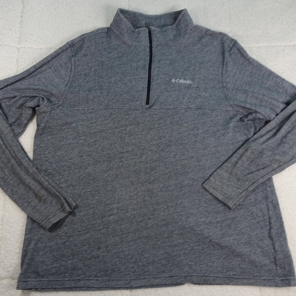 Columbia Gray Quarter Zip Pullover XXL (2XL) - Picture 1 of 5